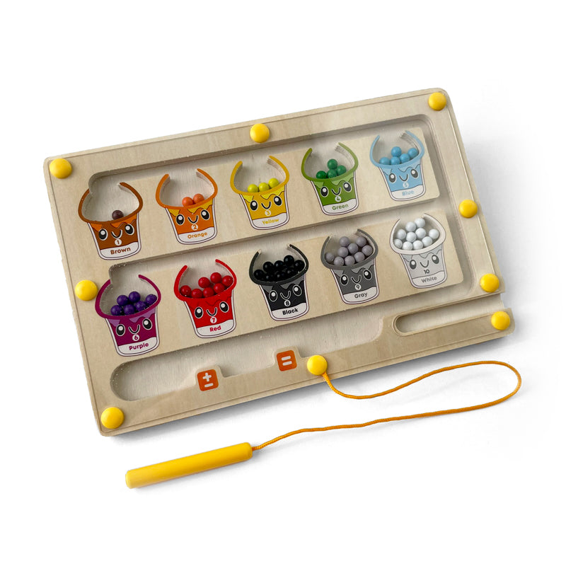 2-in-1 ColorCount Labyrinth + Drawing Board – Focus, Count & Create Montessori Toy