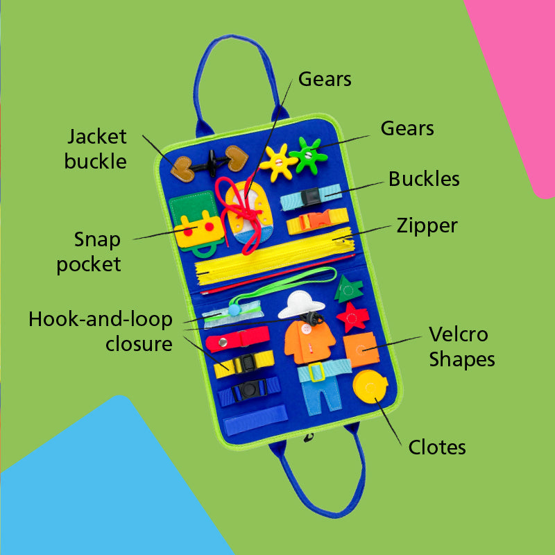 SkillBuddy Busy Board – Dress, Learn & Play Anywhere