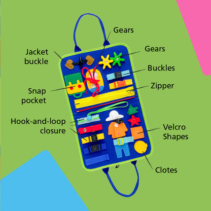 SkillBuddy Busy Board – Dress, Learn & Play Anywhere